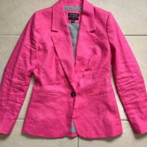 J.Crew Parke Size 00 Pink Linen Blazer Women’s Holland Suit Jacket Lined